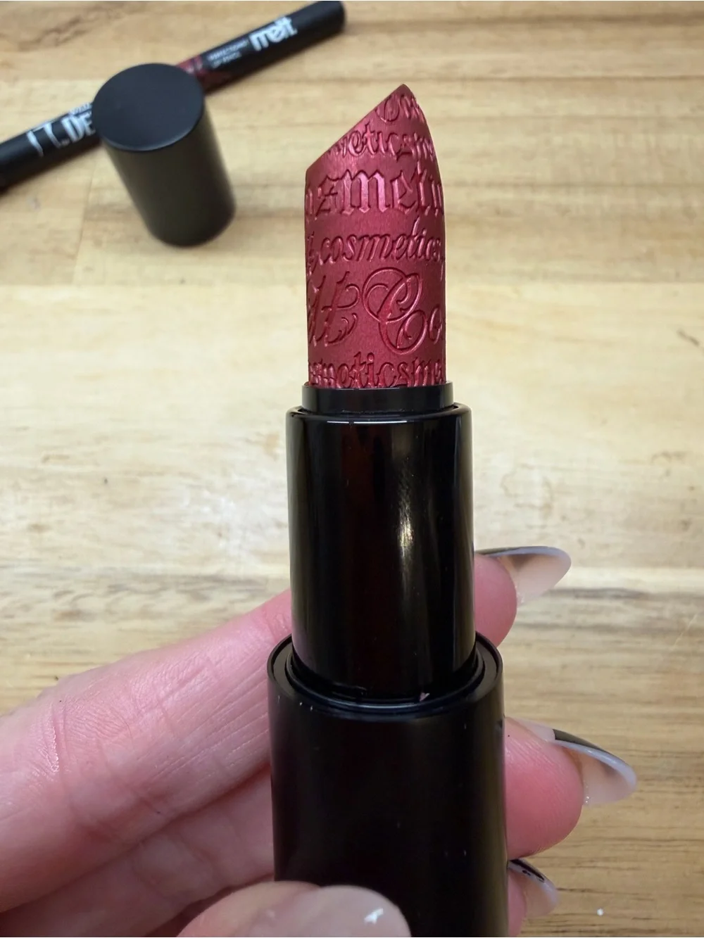 MELT Cosmetics Pennywise Metallic matte lipstick & Red Balloon lipliner
